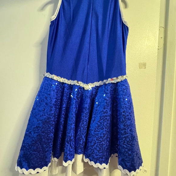 Girls Glitter Sequins Cheerleading Uniform - Picture 2 of 6